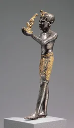 Pharaoh making an offering before the Goddess Maat, New Kingdom